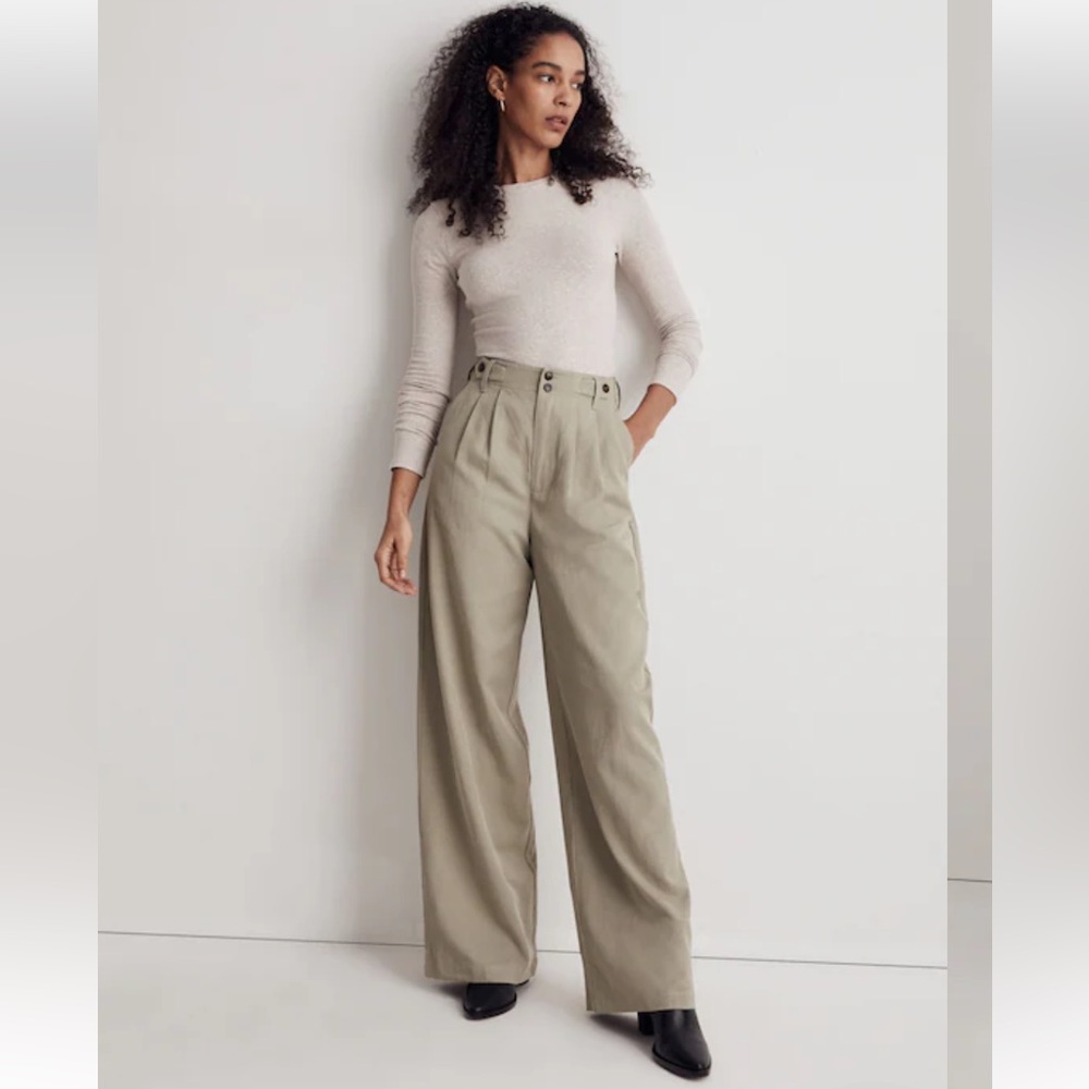 Madewell Petite Harlow Wide Leg Pants Size 12p